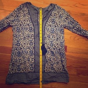 Cute tunic in rich blues.